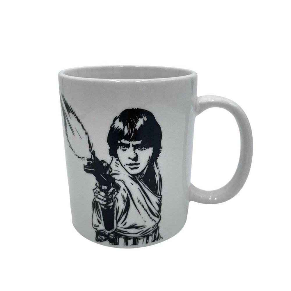 Luke Skywalker Star Wars Coffee Mug Cup 12 oz Black & White